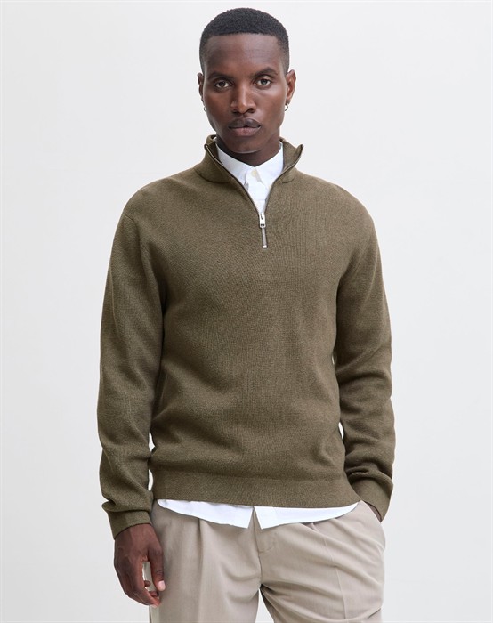 JJMilano Stitch Halfzip Strik 